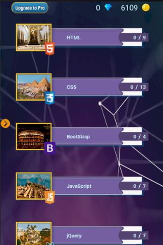 Learning Web Development by Games: Online courses screenshot 3