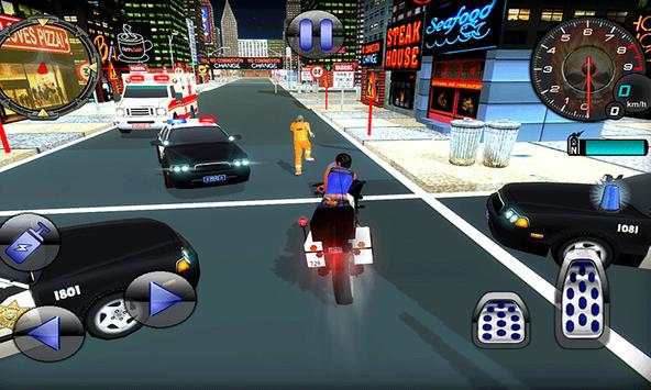 पुलिस बाइक स्टंट अपराध शहर 3D स्क्रीनशॉट 1