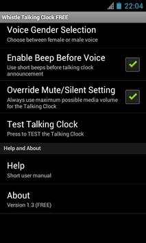 Whistle Talking Clock FREE screenshot 3
