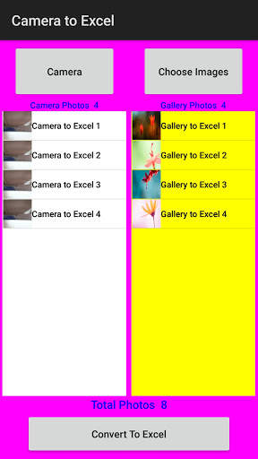 Camera to Excel Converter screenshot 3