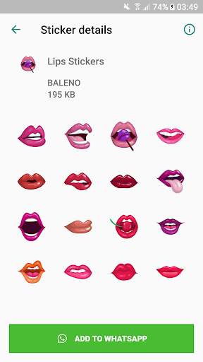 Lips Stickers - WAStickerApps screenshot 3