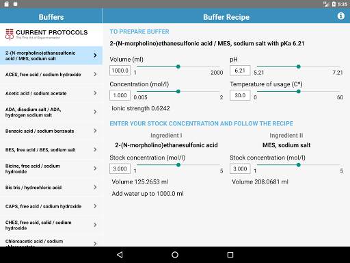 Biological Buffer Calculator screenshot 6