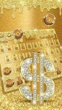 Golden Luxury Dollar Keyboard screenshot 2