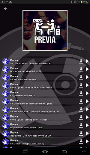 Previa Dj List screenshot 2