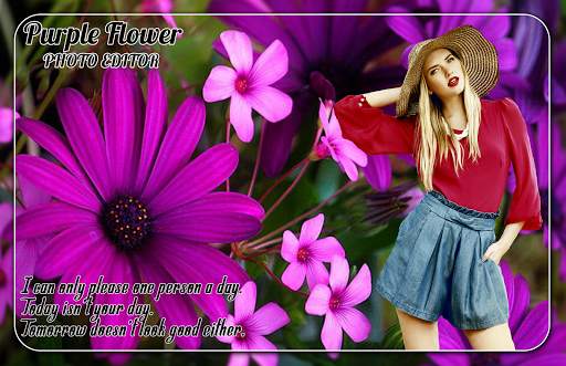 Purple Flower Photo Editor screenshot 3