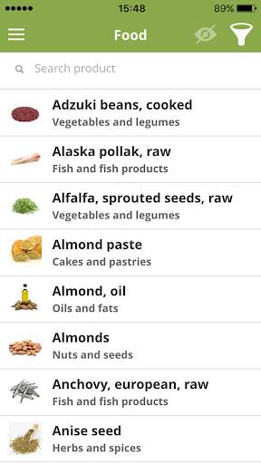 Food Nutrition Table screenshot 2