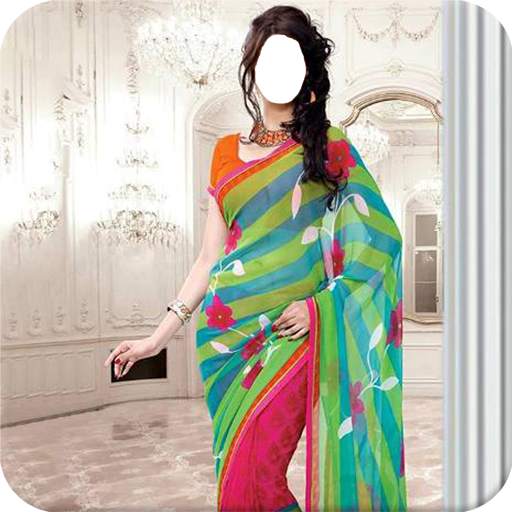 Indian Woman  Designer Saree 1.4