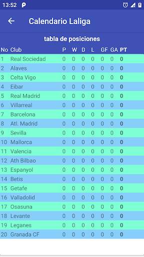 Calendar for La liga screenshot 1