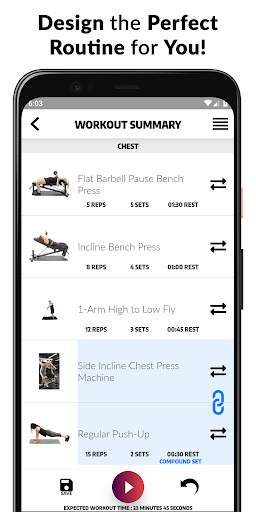 Exerprise Workout Meal Planner स्क्रीनशॉट 4