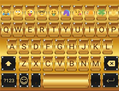 Gold Emoji Keyboard Theme screenshot 6