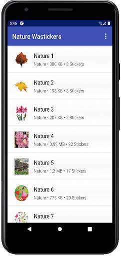 Nature stickers for WhatsApp and Telegram screenshot 1
