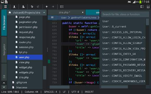 Zira PHP Editor 2 स्क्रीनशॉट 8