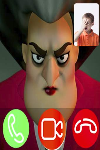 Scary teacher Fake Video Call-scary granny call screenshot 2