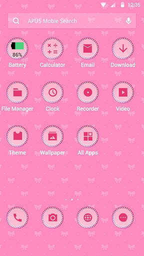 Pink Love theme for APUS screenshot 2