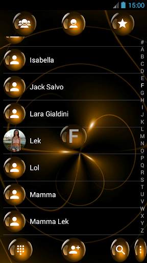 Dialer Theme Spheres Orange screenshot 4