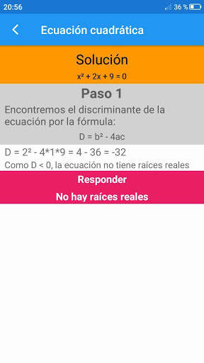 Ecuación cuadrática resolver. screenshot 4