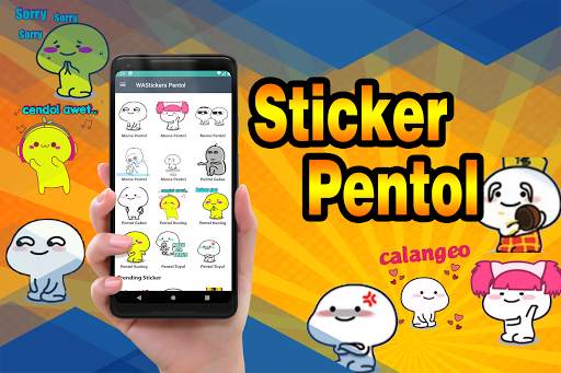 Sticker Funny Emoji Pentol - WAStickerApps screenshot 1