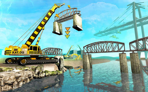 Bridge Construction Crane Simulator screenshot 2
