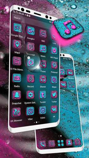 Feather Water Drop Launcher Theme screenshot 2