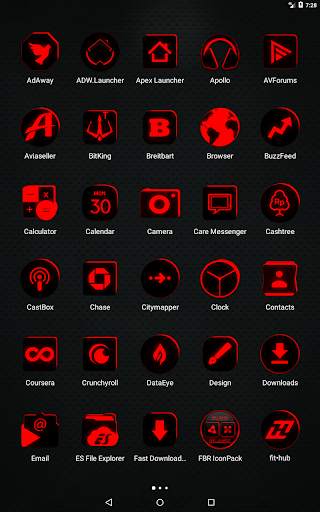 Flat Black and Red Icon Pack screenshot 18