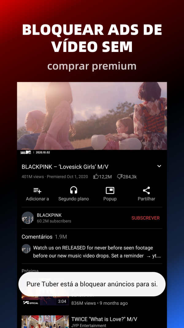 Pure Tuber- Ads de vídeo em bloco, Prêmio Gratuito screenshot 1
