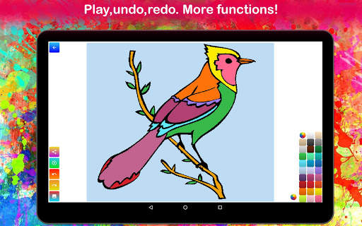 Glitter Bird Coloring Pages Game for kids🐦 screenshot 17
