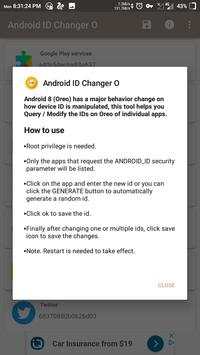 Android Deivce ID Changer Oreo 3 تصوير الشاشة