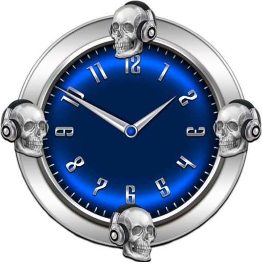 Skull On Fire Clock Widget Collection icon