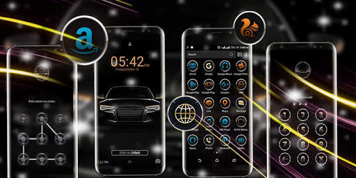 Black Car Launcher Theme screenshot 2