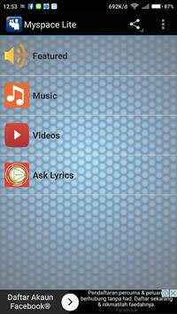 Myspace Music Lite screenshot 1