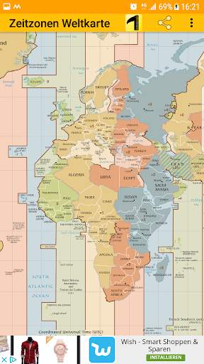 Time Zone Map 1 تصوير الشاشة