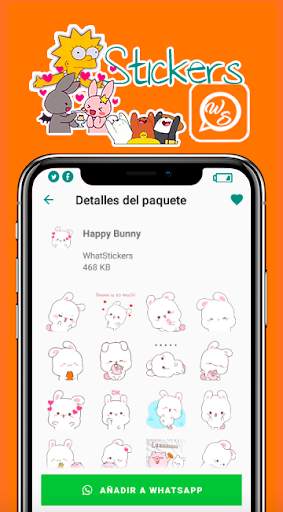 Happy Bunny Stickers for WhatsApp screenshot 6