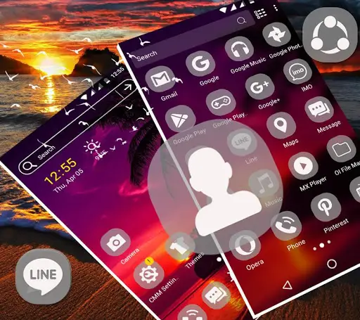 Sunset Launcher Theme screenshot 2