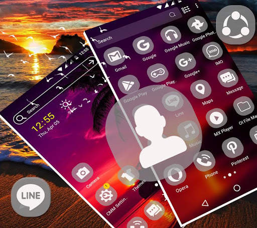 Sunset Launcher Theme screenshot 2