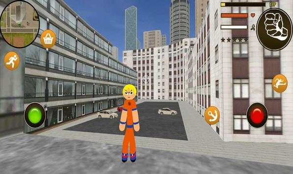 Goku Super Stickman Rope Hero Saiyan Legend Wars screenshot 1