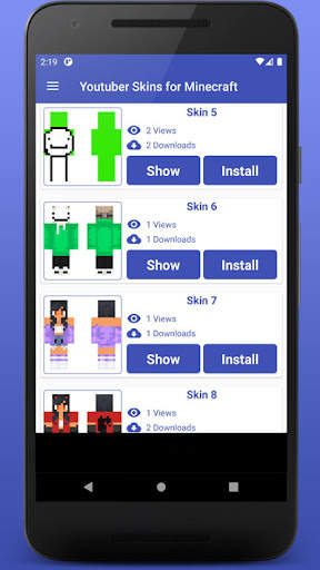 Youtuber Skins for Minecraft screenshot 6
