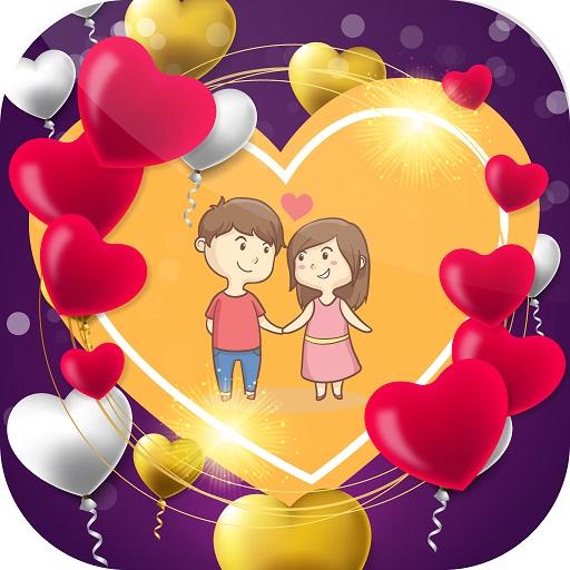 Romantic love photo frames icon