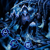 Blue Horror Death Skull Theme icon