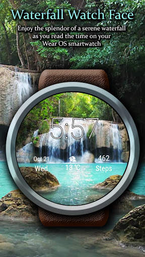 Waterfall Wallpaper Smartwatch Wear OS Watch Faces screenshot 1