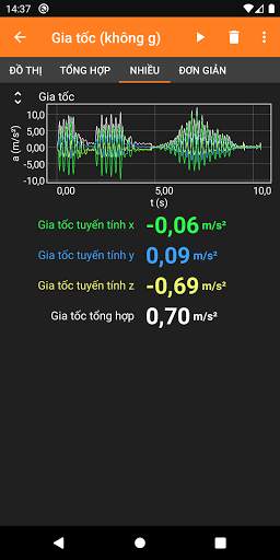 phyphox screenshot 4