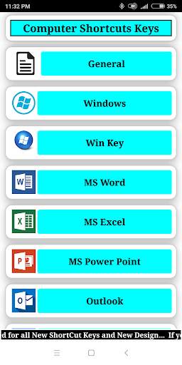 PC Shortcuts - Computer & MS office Shortcuts Keys screenshot 1