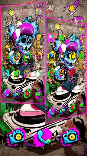 Graffiti Hip Hop Skull APUS Launcher Theme screenshot 5