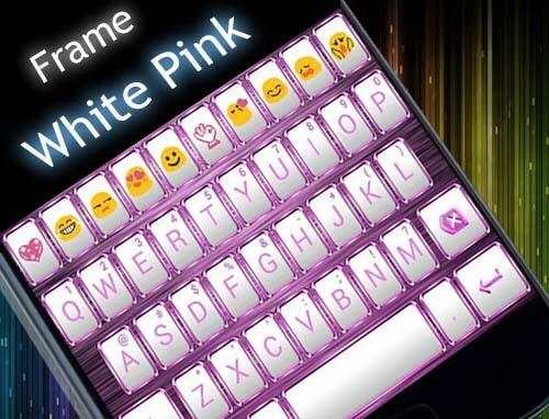 Emoji Keyboard Frame WhitePink screenshot 5