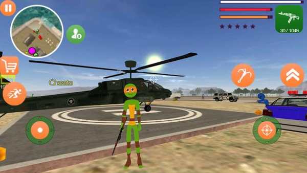 Michel Angelo Stickman Ninja Rope Hero Ganstar War screenshot 2