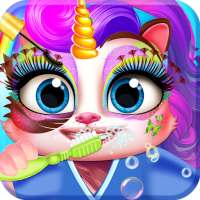Kitty birth triplet natural oral doctor dentist logo