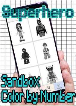 Color by number Superhero pixel art screenshot 1