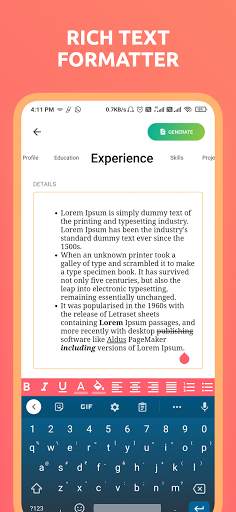 ResumeX: cv resume maker app screenshot 9