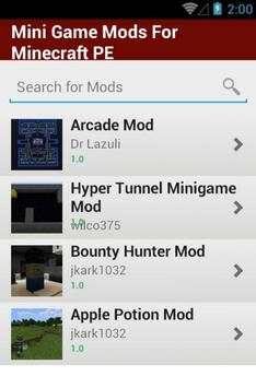 Mini Game Mods For MinecraftPE स्क्रीनशॉट 2