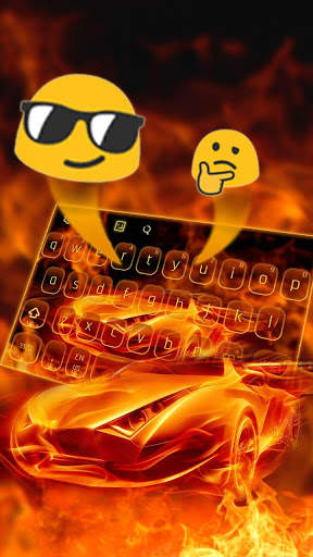 Cool Flame Car Keyboard screenshot 3