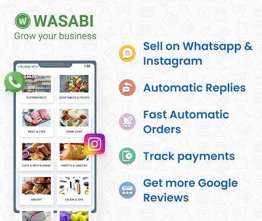 Wasabi: Sell on Whatsapp, Instagram. Grow business screenshot 1